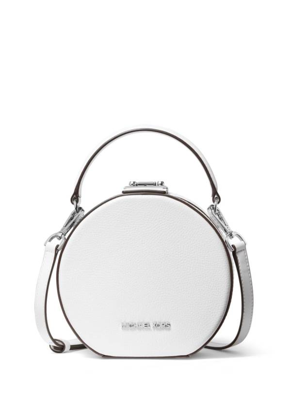 Damske Spojková Taška Michael Kors Serena Small Pebbled Leather Biele - Kabelky Michael Kors Sleva | DATRX-7852